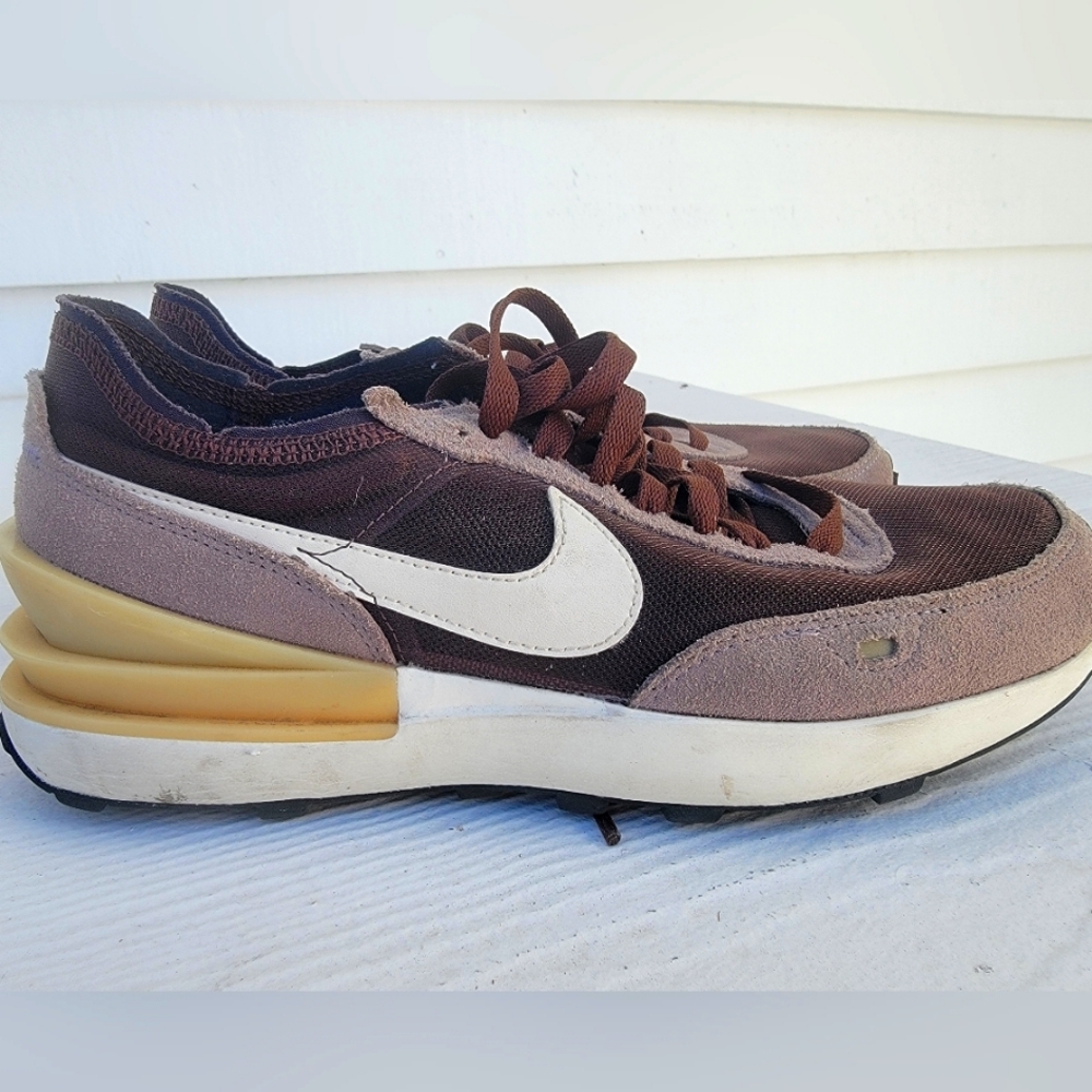 Nike brown mesh and suede sneakers in Men's size 8